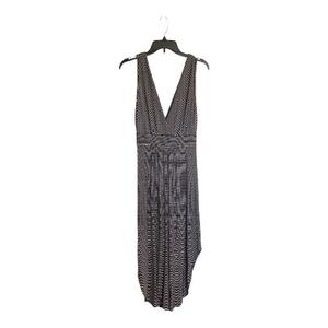 Rolla Coster Black and White Deep V Dress